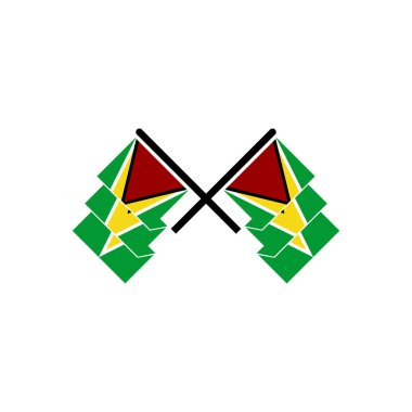 Guyana bayrak simgesi seti, Guyana bağımsızlık günü simgesi vektör işareti belirlendi