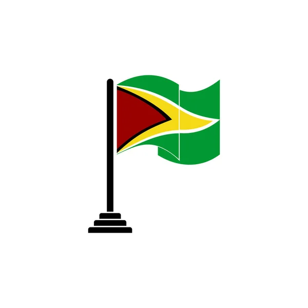 Guyana Bayrak Simgesi Seti Guyana Bağımsızlık Günü Simgesi Vektör Işareti — Stok Vektör
