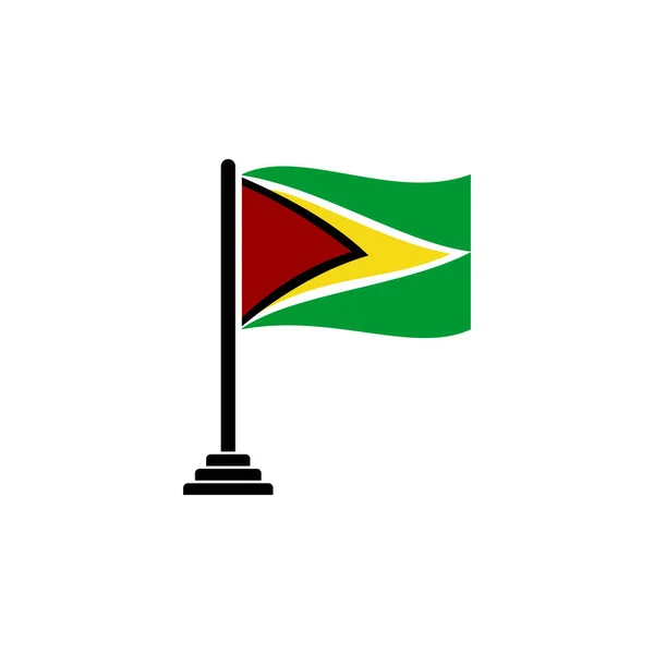Guyana Zászlók Ikon Készlet Guyana Függetlenségi Nap Ikon Beállított Vektor — Stock Vector