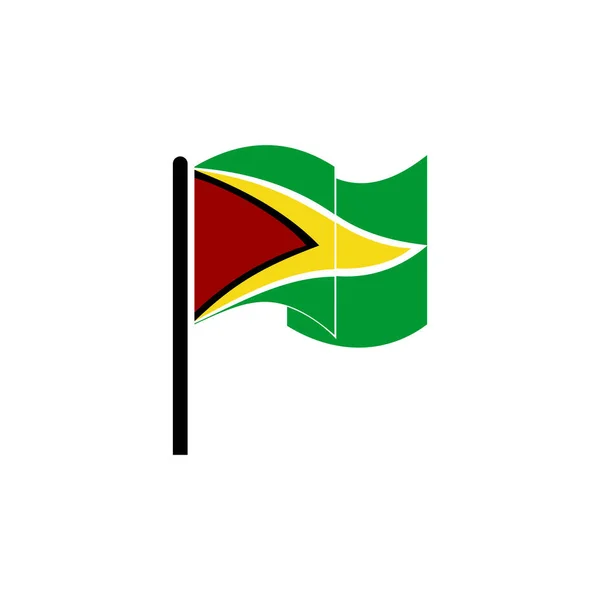 Conjunto Ícones Bandeiras Guiana Ícone Dia Independência Guiana Conjunto Símbolo — Vetor de Stock