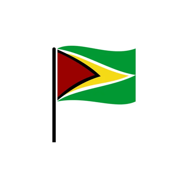 Набор Значков Флагов Гайаны Символ Дня Независимости Гайаны Набор Векторных — стоковый вектор