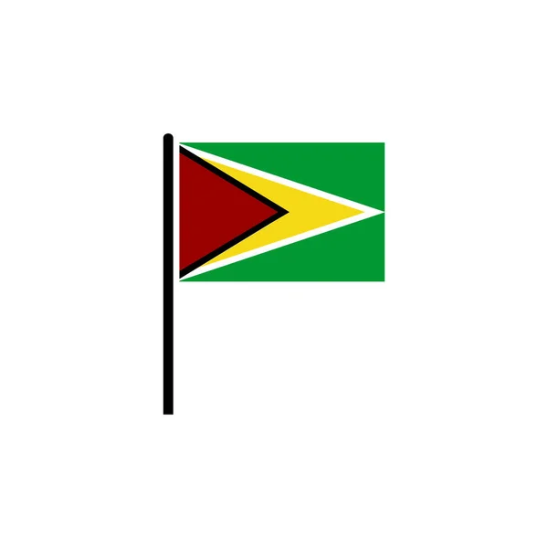 Guyana Banderas Icono Conjunto Guyana Independencia Día Icono Conjunto Vector — Vector de stock