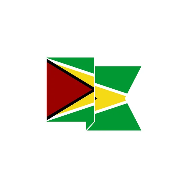 Guyana Vlaggen Pictogram Set Guyana Onafhankelijkheid Dag Pictogram Set Vector — Stockvector