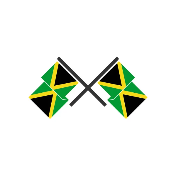 Jamaica Zászlók Ikon Készlet Jamaica Függetlenségi Nap Ikon Set Vektor — Stock Vector