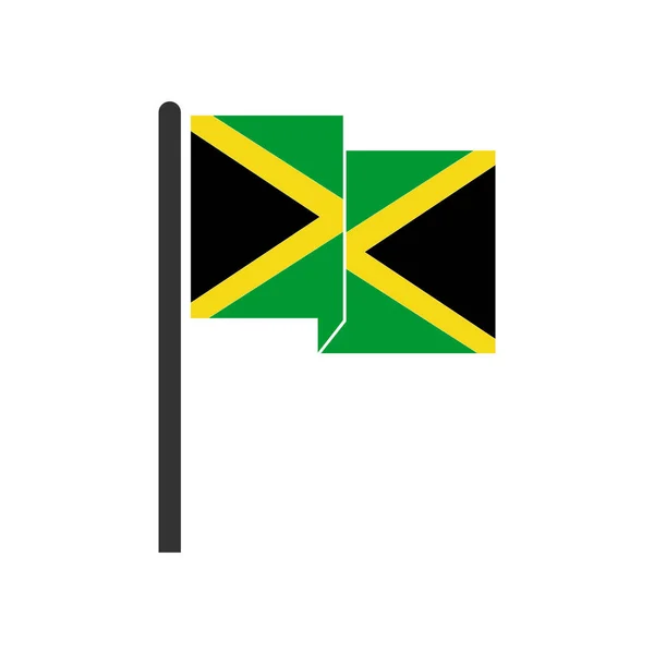 Jamaica Flaggor Ikon Set Jamaica Självständighet Dag Ikon Uppsättning Vektor — Stock vektor