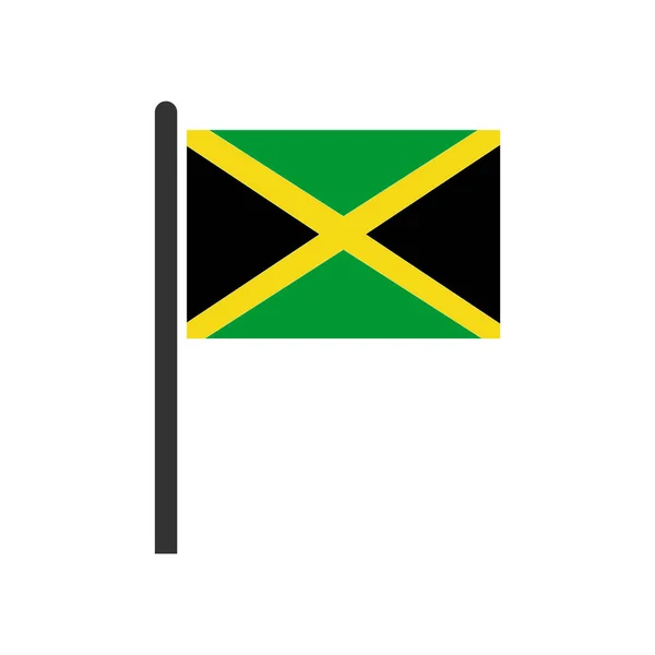 ジャマイカフラグアイコンセット ジャマイカ独立記念日アイコンセットベクトル記号 — ストックベクタ