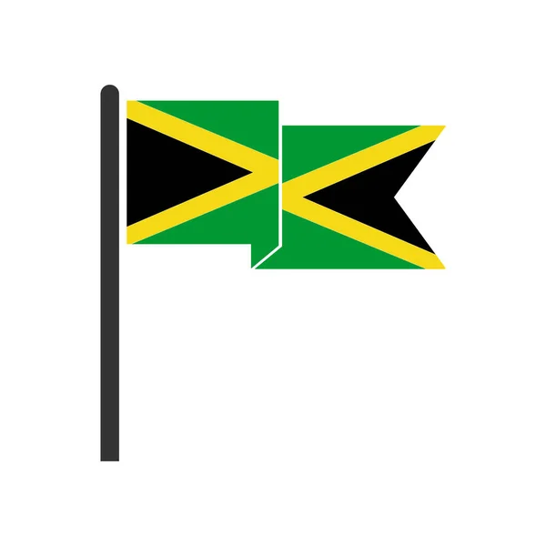 Jamaica Vlaggen Pictogram Set Jamaica Onafhankelijkheid Dag Pictogram Set Vector — Stockvector