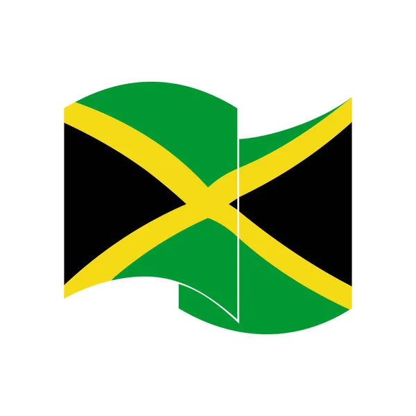 Jamaica Flaggor Ikon Set Jamaica Självständighet Dag Ikon Uppsättning Vektor — Stock vektor