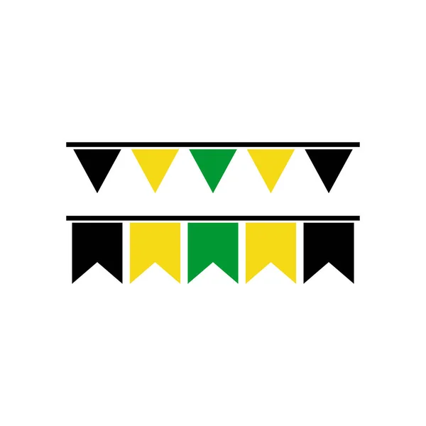 Ямайці Встановлена Ікона Символ Незалежності Ямайки — стоковий вектор