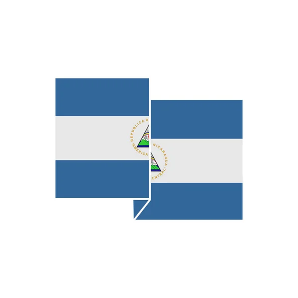 ニカラグアフラグアイコンセット ニカラグア独立記念日アイコンセットベクトル記号 — ストックベクタ