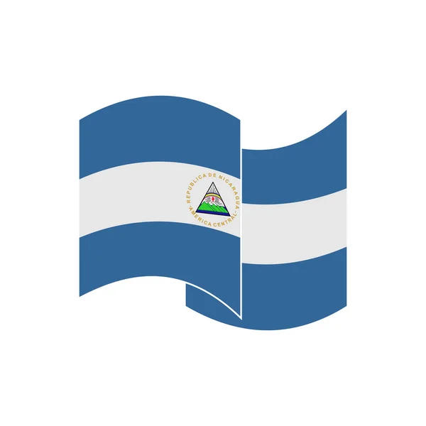 Ensemble Icônes Des Drapeaux Nicaragua Ensemble Icônes Jour Indépendance Nicaragua — Image vectorielle