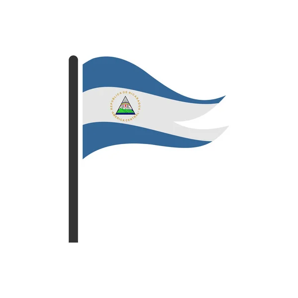 Nicaragua Flaggen Icon Set Nicaragua Unabhängigkeitstag Icon Set Vektor Zeichen — Stockvektor