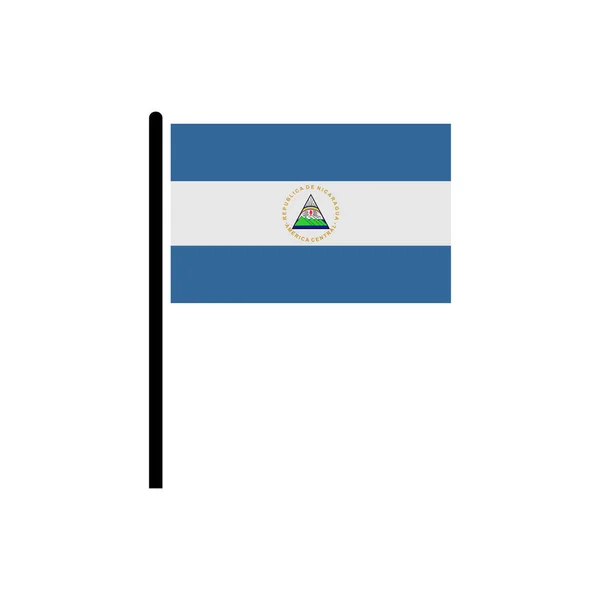 Nicaragua Bandiere Icona Set Nicaragua Indipendenza Giorno Icona Set Vettore — Vettoriale Stock