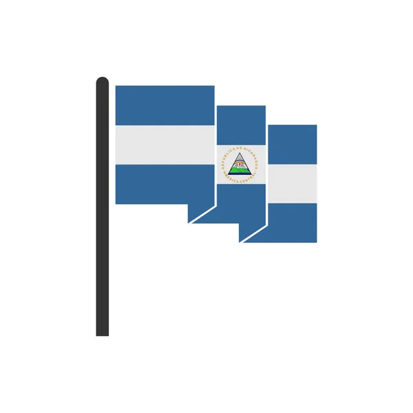 Прапори Нікарагуа Іконописі День Незалежності Нікарагуа — стоковий вектор