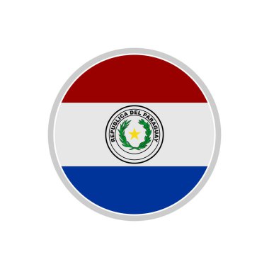 Paraguay bayrak simgesi seti, Paraguay bağımsızlık günü simgesi vektör işareti belirlendi