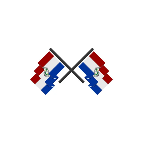 Набор Значков Флагов Парагвая Символ Дня Независимости Парагвая — стоковый вектор