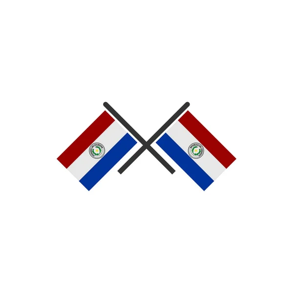 Paragwaj Flagi Ikona Zestaw Paragwaj Niezależność Dzień Ikona Zestaw Wektor — Wektor stockowy