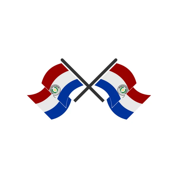 Παραγουάη Σημαίες Εικονίδιο Που Παραγουάη Ημέρα Ανεξαρτησίας Εικονίδιο Που Διάνυσμα — Διανυσματικό Αρχείο