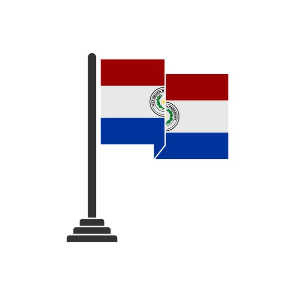 Paraguay Banderas Icono Conjunto Paraguay Independencia Día Icono Conjunto Vector — Vector de stock