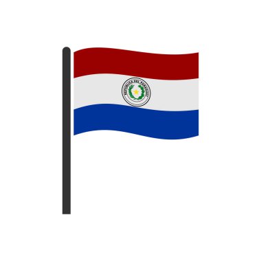Paraguay bayrak simgesi seti, Paraguay bağımsızlık günü simgesi vektör işareti belirlendi
