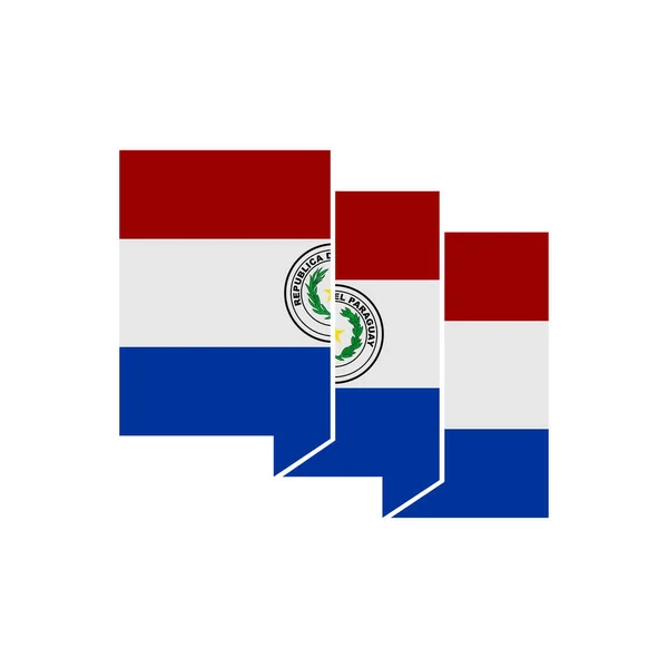 Παραγουάη Σημαίες Εικονίδιο Που Παραγουάη Ημέρα Ανεξαρτησίας Εικονίδιο Που Διάνυσμα — Διανυσματικό Αρχείο