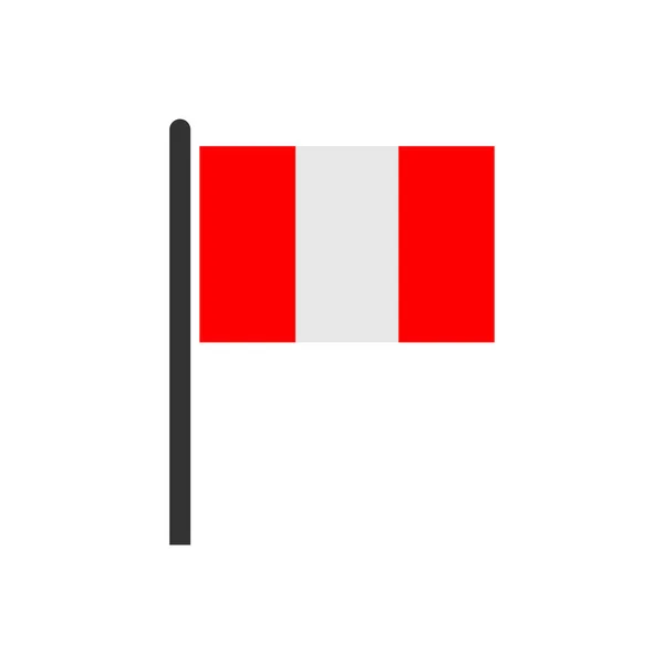 Ikona Vlajky Peru Nastavena Ikona Den Nezávislosti Peru Nastavena Vektorový — Stockový vektor