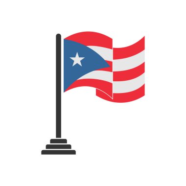 Puerto rico bayrak simgesi seti, Puerto rico bağımsızlık günü simgesi vektör işareti belirlendi