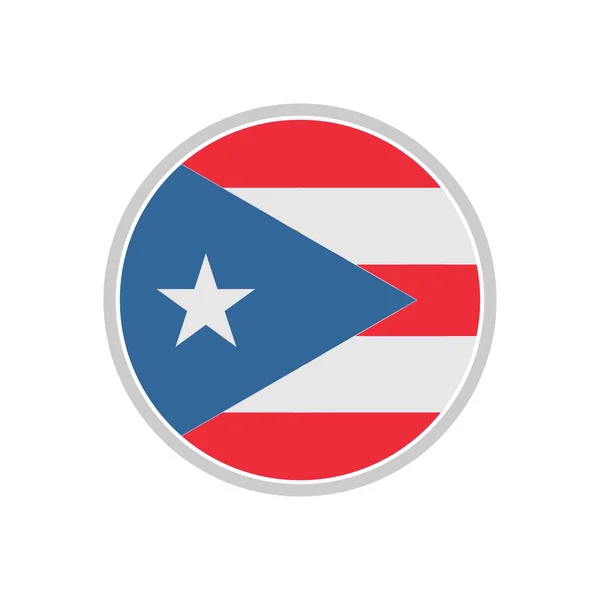 Puerto Rico Zászlók Ikon Készlet Puerto Rico Függetlenségi Nap Ikon — Stock Vector