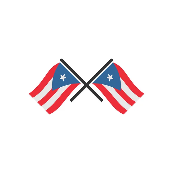 Puerto Rico Flags Icon Set Puerto Rico Independence Day Icon — Stock Vector