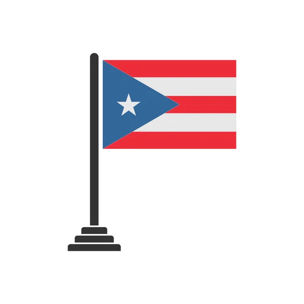 Puerto Rico Banderas Icono Conjunto Puerto Rico Independencia Día Icono — Archivo Imágenes Vectoriales