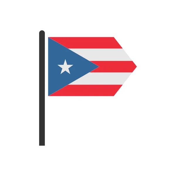 Puerto Rico Banderas Icono Conjunto Puerto Rico Independencia Día Icono — Archivo Imágenes Vectoriales