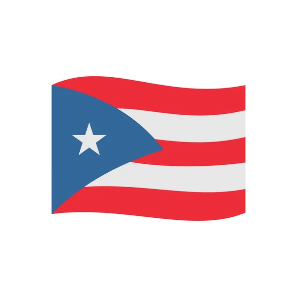 波多黎各国旗图标集 波多黎各独立日图标集矢量符号集 — 图库矢量图片