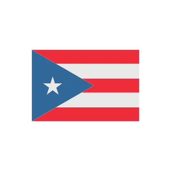 Puerto Rico Flaggor Ikon Set Puerto Rico Självständighet Dag Ikon — Stock vektor