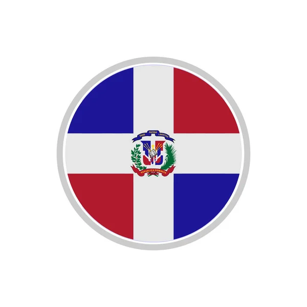 República Dominicana Bandeiras Ícone Definido República Dominicana Independência Dia Ícone — Vetor de Stock