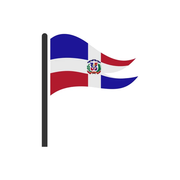 República Dominicana Banderas Icono Conjunto República Dominicana Independencia Día Icono — Archivo Imágenes Vectoriales