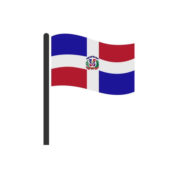 Dominicaanse Republiek Vlaggen Pictogram Set Dominicaanse Republiek Onafhankelijkheid Dag Pictogram — Stockvector