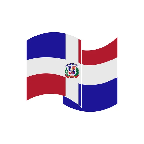 Repubblica Dominicana Bandiere Icona Set Repubblica Dominicana Indipendenza Giorno Icona — Vettoriale Stock