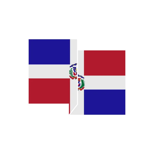 República Dominicana Bandeiras Ícone Definido República Dominicana Independência Dia Ícone — Vetor de Stock