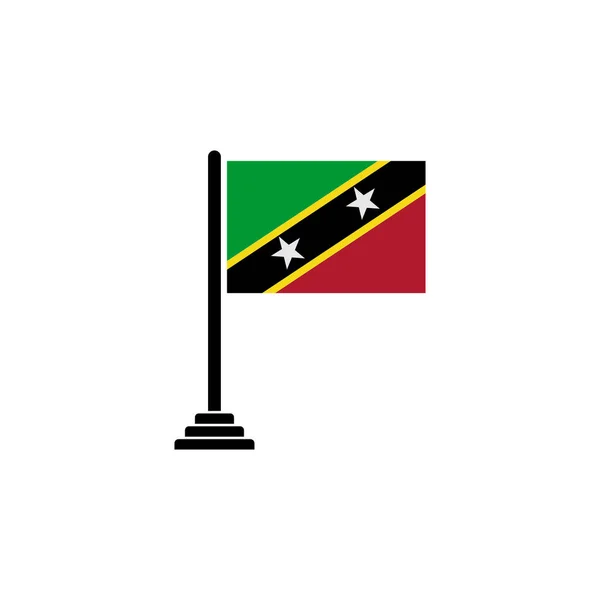 Άγιος Kitts Σημαίες Εικονίδιο Που Άγιος Kitts Ημέρα Ανεξαρτησίας Εικονίδιο — Διανυσματικό Αρχείο