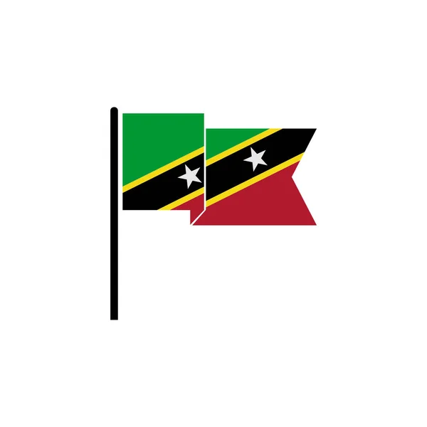 Saint Kitts Flagi Zestaw Ikon Saint Kitts Niezależność Dzień Ikona — Wektor stockowy