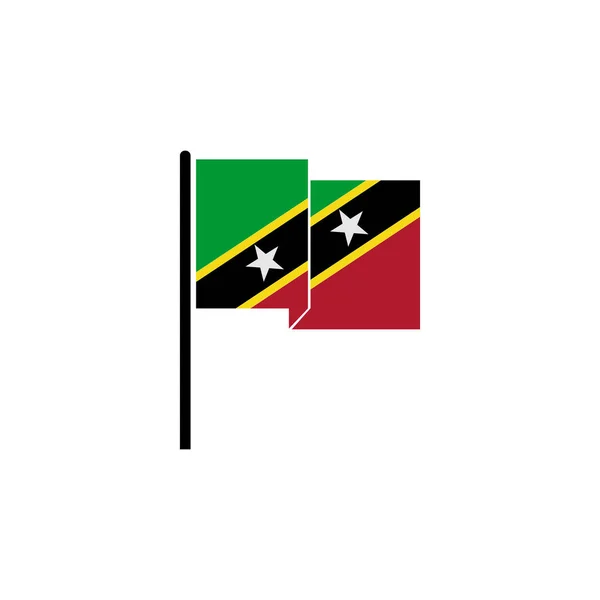 Saint Kitts Vlaggen Pictogram Set Saint Kitts Onafhankelijkheid Dag Pictogram — Stockvector
