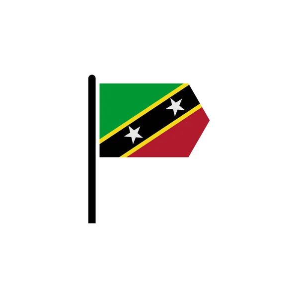 Saint Kitts Flaggen Icon Set Saint Kitts Unabhängigkeitstag Icon Set — Stockvektor