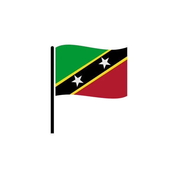 San Kitts Banderas Icono Conjunto San Kitts Independencia Día Icono — Archivo Imágenes Vectoriales