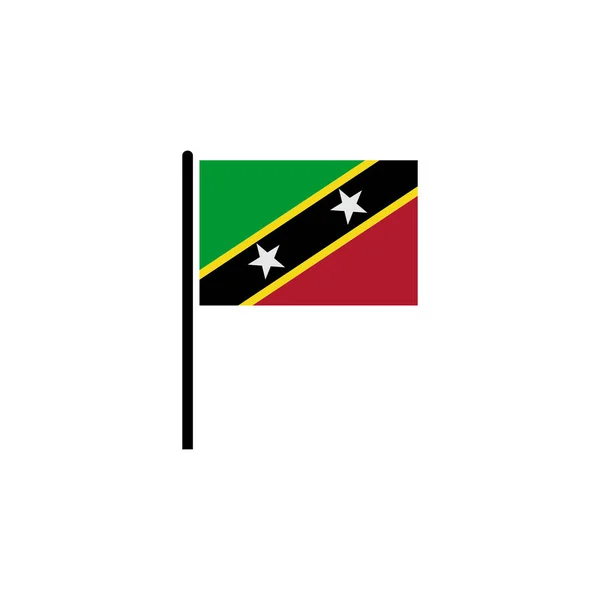 Saint Kitts Zászlók Ikon Készlet Saint Kitts Függetlenség Nap Ikon — Stock Vector