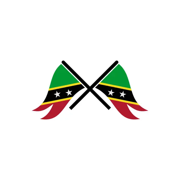 Символ Флага Сент Китс Символ Дня Независимости Сент Китс — стоковый вектор