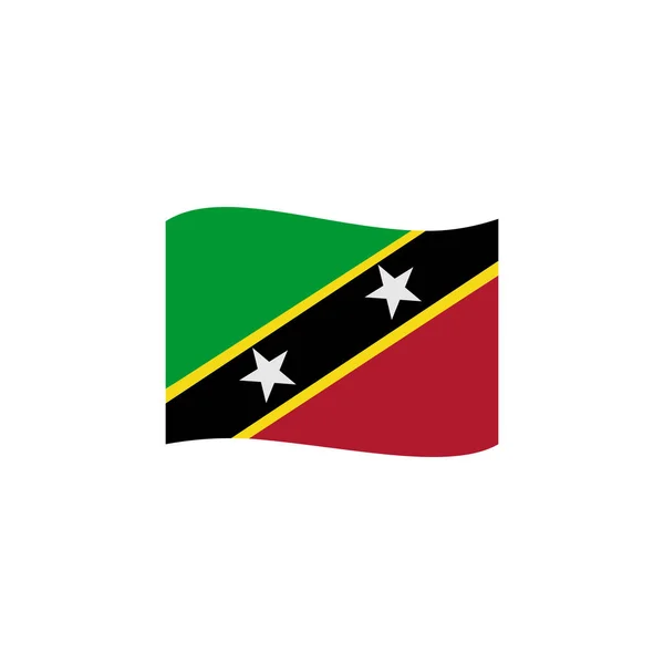 Saint Kitts Bandiere Icona Set Saint Kitts Indipendenza Giorno Icona — Vettoriale Stock