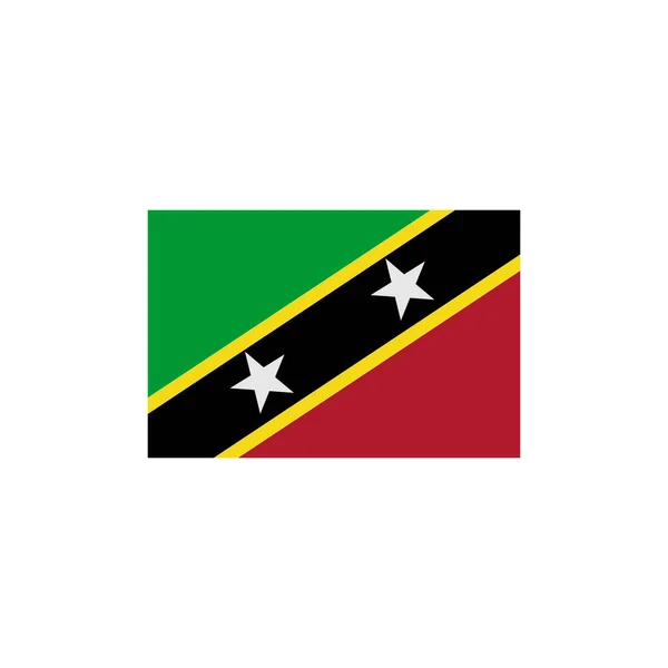 Saint Kitts Bayrak Simgesi Seti Saint Kitts Bağımsızlık Günü Simgesi — Stok Vektör