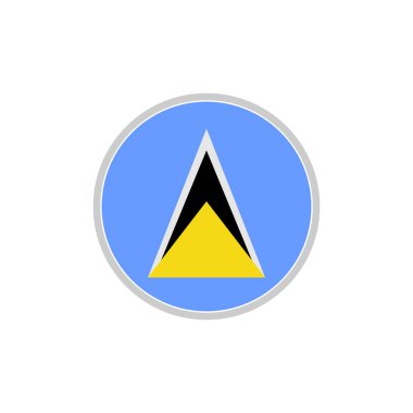 Saint Lucia bayrak simgesi seti, Saint Lucia bağımsızlık günü simgesi vektör işareti belirle