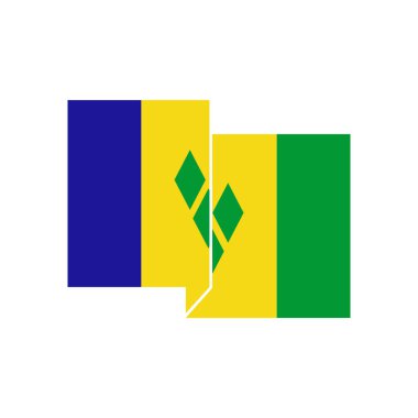 Saint Vincent bayrak simgesi seti, Saint Vincent bağımsızlık günü simgesi vektör işareti belirle