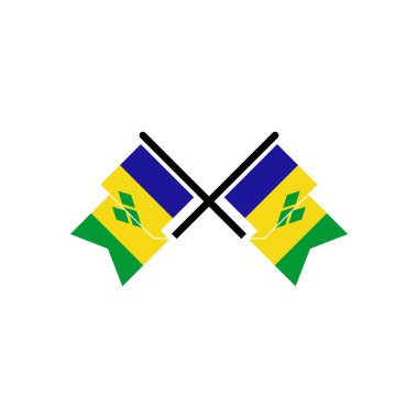 Saint Vincent bayrak simgesi seti, Saint Vincent bağımsızlık günü simgesi vektör işareti belirle